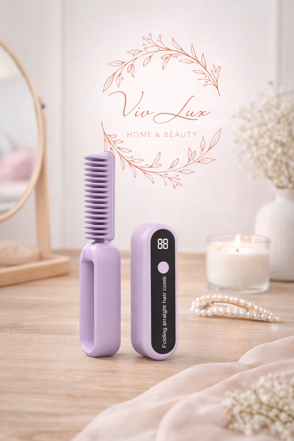 ✨ Cepillo Alisador Portátil – Cabello perfecto en cualquier lugar