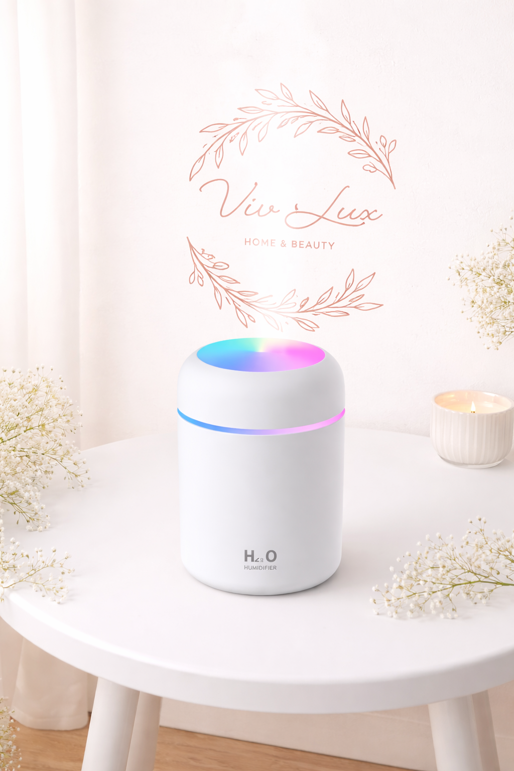💧 Humidificador 300ML con Luz LED – Relájate y Respira Mejor