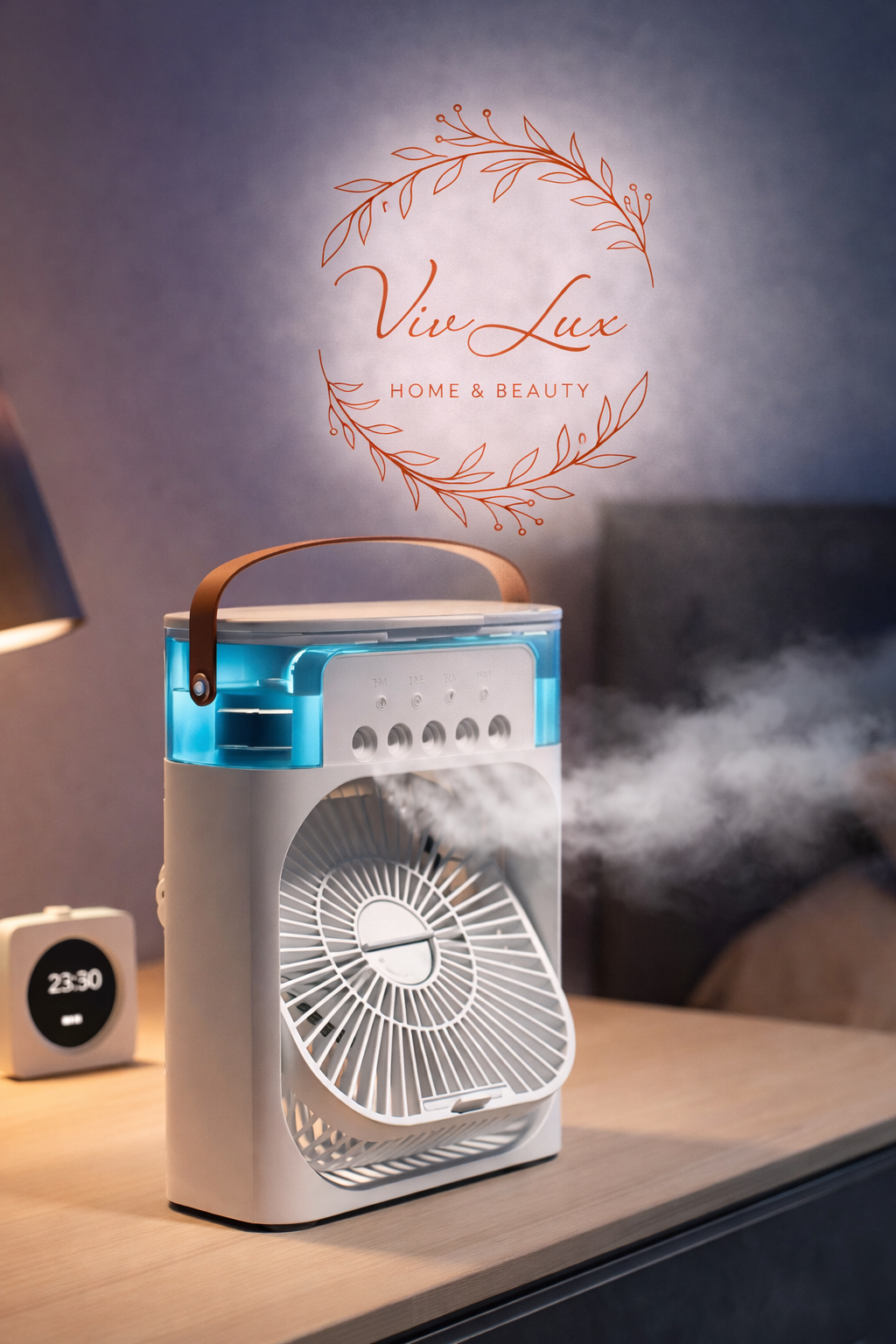 ❄️ Ventilador Refrigerador con Pulverizador Portátil – Frescor Instantáneo